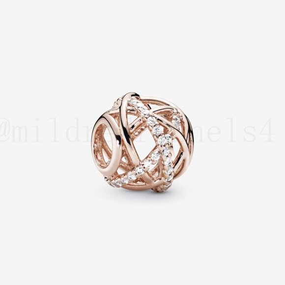 Pandora Sparkling & Polished Lines Charm - Picture 1 of 5